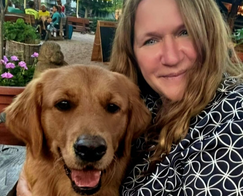 Nicole mit Hund